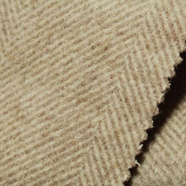 毛纺面料厂家直供高含毛外套人字纹毛呢布料
