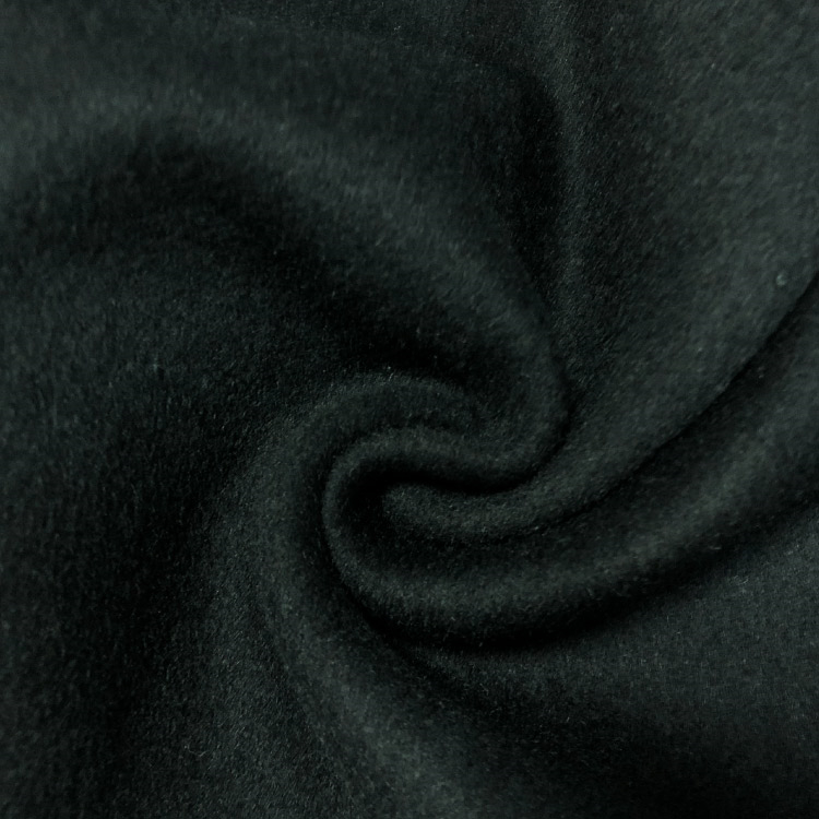 呢绒布生产厂家供应黑色羊毛大衣双面呢布料