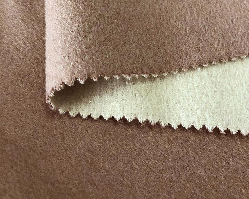 毛呢布料工厂快速定做异色双面呢布料